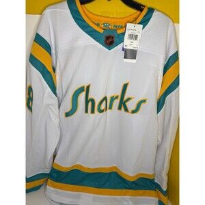 Brent Burns#88 San Jose Sharks NHL Adidas Reverse Retro 2.0 Jersey SZ 54 NWT